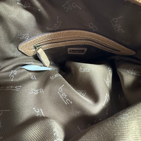 B.O.C. 90s Y2K Boho Faux Leather Shoulder Bag Purse with Wood Embellishment - Picture 8 of 8